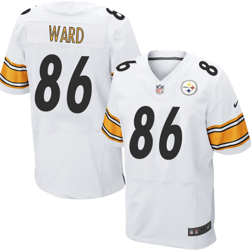 Men's Elite Hines Ward Nike Jersey White Road - #86 NFL Pittsburgh Steelers